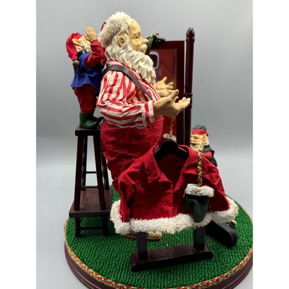 Grandeur Noel Getting Ready Fabriche Santa Claus Elves Dressing for Christmas - Picture 3 of 6